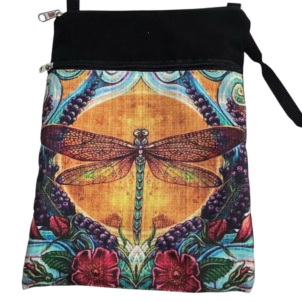 Janine King Bohemian Dragonfly Crossbody Bag Multicolor Women's Casual